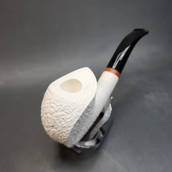 MBSD Meerschaum Deluxe, Rusticated Freehand, Block Meerschaum Pipe, 9mm [SOLD OUT] - Image 4