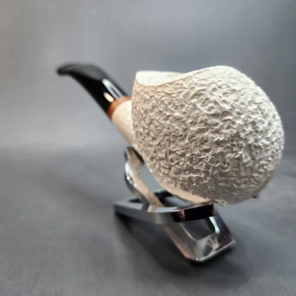 MBSD Meerschaum Deluxe, Rusticated Freehand, Block Meerschaum Pipe, 9mm [SOLD OUT] - Image 5