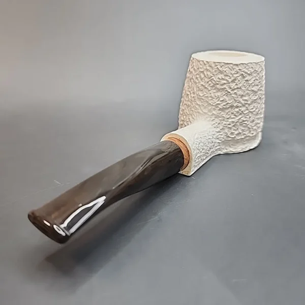 MBSD Meerschaum Deluxe, Rusticated Poker, Block Meerschaum Pipe, 9mm [SOLD OUT] - Image 6