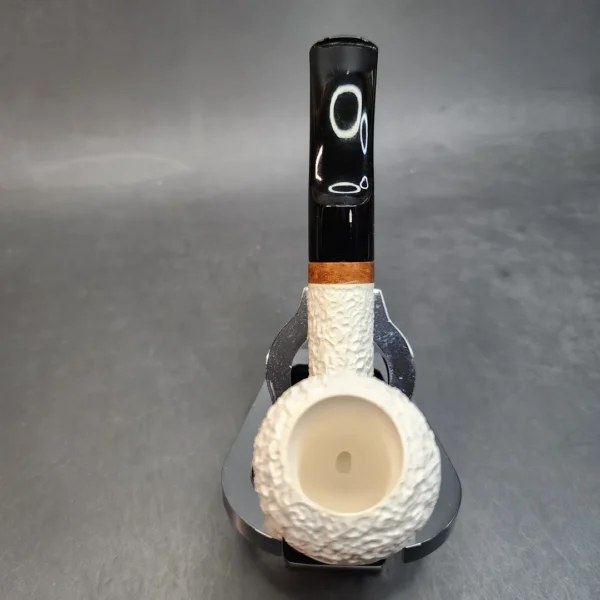 MBSD Meerschaum Deluxe, Rusticated Acorn, Block Meerschaum Pipe (Briar-Mortis) [SOLD OUT] - Image 6
