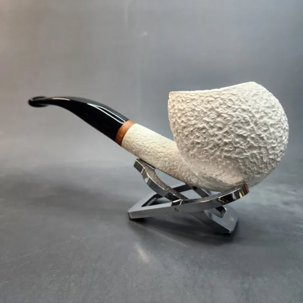 MBSD Meerschaum Deluxe, Rusticated Freehand, Block Meerschaum Pipe, 9mm [SOLD OUT] - Image 6