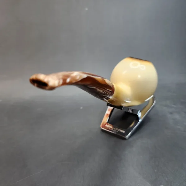 MBSD Meerschaum Deluxe, Bent Apple, Estate Block Meerschaum Pipe, 9mm [SOLD OUT] - Image 7