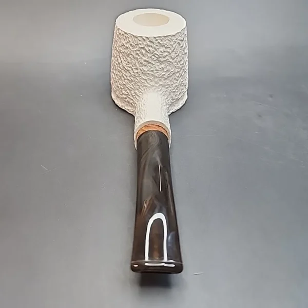 MBSD Meerschaum Deluxe, Rusticated Poker, Block Meerschaum Pipe, 9mm [SOLD OUT] - Image 7