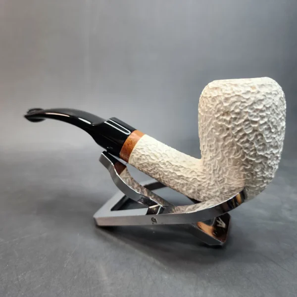 MBSD Meerschaum Deluxe, Rusticated Acorn, Block Meerschaum Pipe (Briar-Mortis) [SOLD OUT] - Image 7