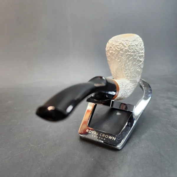 MBSD Meerschaum Deluxe, Rusticated Acorn, Block Meerschaum Pipe (Briar-Mortis) [SOLD OUT] - Image 8