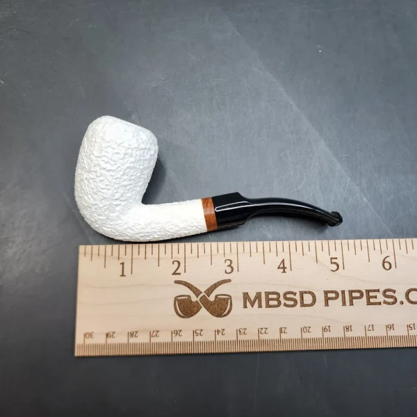 MBSD Meerschaum Deluxe, Rusticated Acorn, Block Meerschaum Pipe (Briar-Mortis) [SOLD OUT] - Image 9