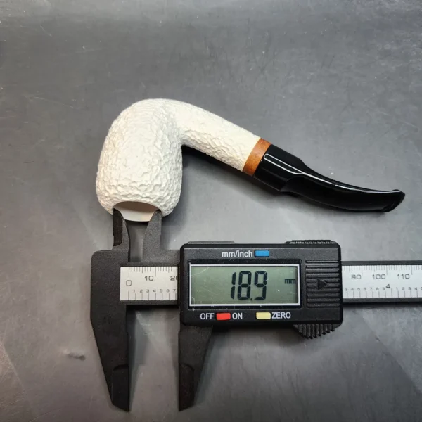 MBSD Meerschaum Deluxe, Rusticated Acorn, Block Meerschaum Pipe (Briar-Mortis) [SOLD OUT] - Image 10