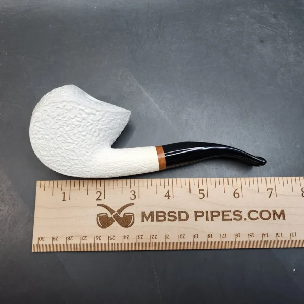 MBSD Meerschaum Deluxe, Rusticated Freehand, Block Meerschaum Pipe, 9mm [SOLD OUT] - Image 10