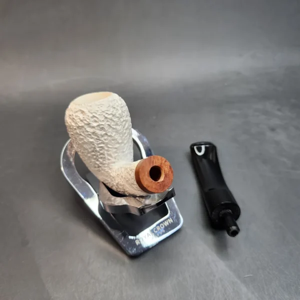 MBSD Meerschaum Deluxe, Rusticated Acorn, Block Meerschaum Pipe (Briar-Mortis) [SOLD OUT] - Image 11