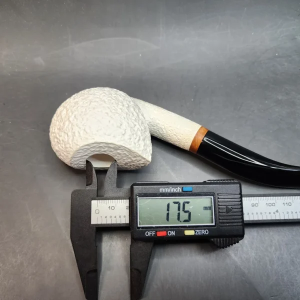 MBSD Meerschaum Deluxe, Rusticated Freehand, Block Meerschaum Pipe, 9mm [SOLD OUT] - Image 11