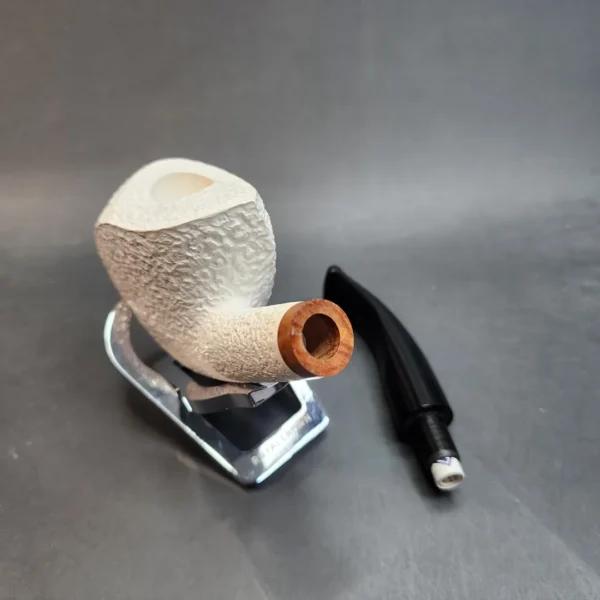 MBSD Meerschaum Deluxe, Rusticated Freehand, Block Meerschaum Pipe, 9mm [SOLD OUT] - Image 12