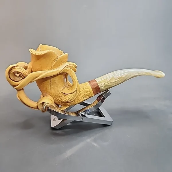 MBSD Meerschaum Deluxe Rose Block Meerschaum Pipe [SOLD OUT] - Image 4