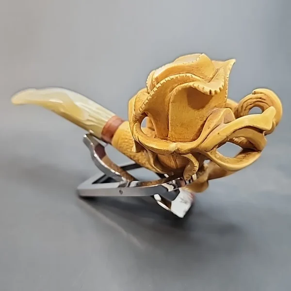 MBSD Meerschaum Deluxe Rose Block Meerschaum Pipe [SOLD OUT] - Image 6