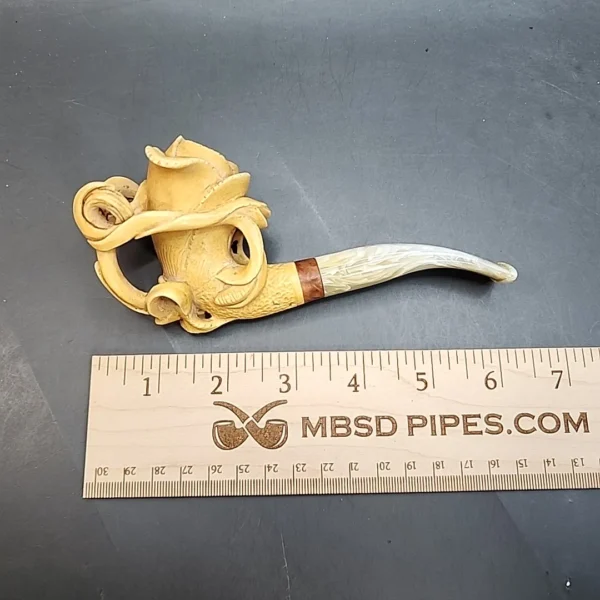 MBSD Meerschaum Deluxe Rose Block Meerschaum Pipe [SOLD OUT] - Image 9
