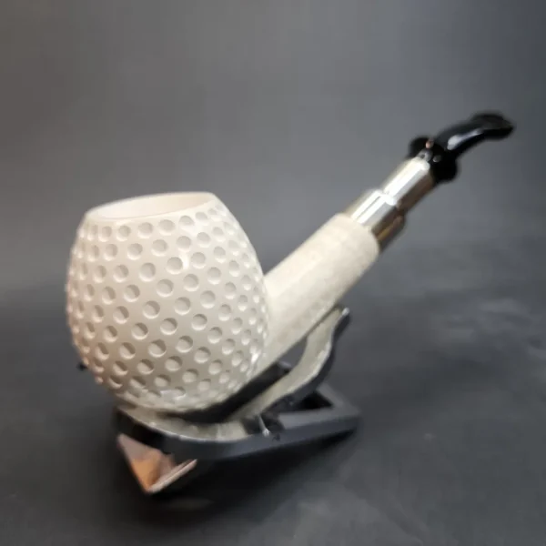 MBSD Meerschaum Golf Ball Spigot Block Meerschaum Pipe, 925 Silver [SOLD OUT] - Image 3