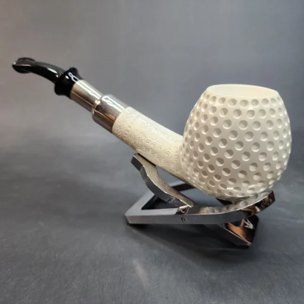 MBSD Meerschaum Golf Ball Spigot Block Meerschaum Pipe, 925 Silver [SOLD OUT] - Image 6