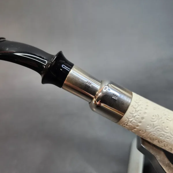 MBSD Meerschaum Golf Ball Spigot Block Meerschaum Pipe, 925 Silver [SOLD OUT] - Image 7