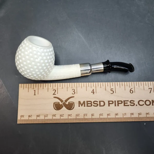 MBSD Meerschaum Golf Ball Spigot Block Meerschaum Pipe, 925 Silver [SOLD OUT] - Image 10