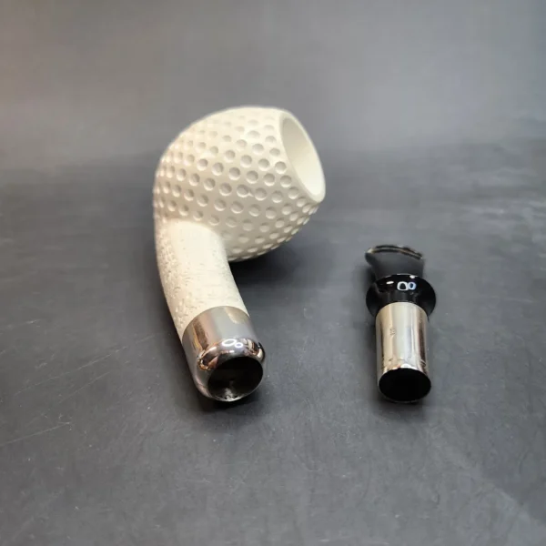 MBSD Meerschaum Golf Ball Spigot Block Meerschaum Pipe, 925 Silver [SOLD OUT] - Image 12