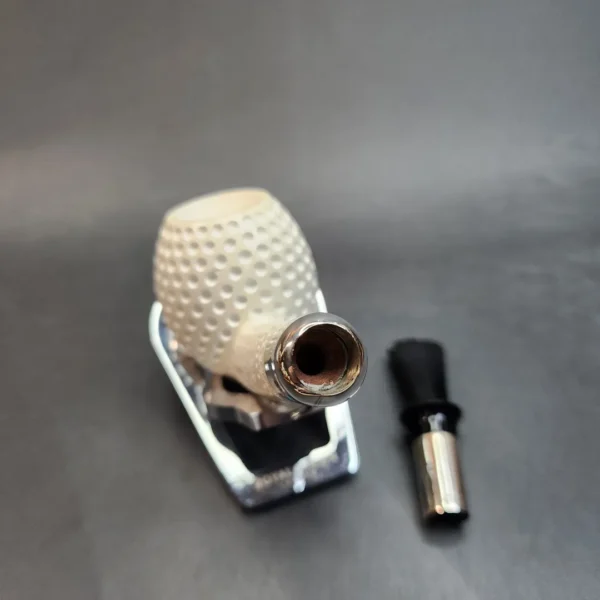 MBSD Meerschaum Golf Ball Spigot Block Meerschaum Pipe, 925 Silver [SOLD OUT] - Image 13
