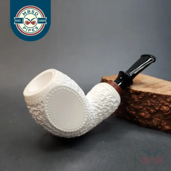 MBSD Meerschaum Deluxe Nose Warmer Block Meerschaum Pipe, Briar-Mortis [SOLD OUT]