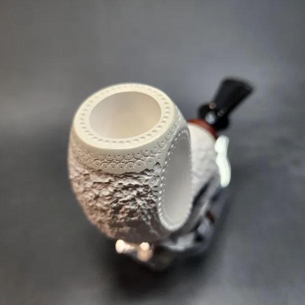 MBSD Meerschaum Deluxe Nose Warmer Block Meerschaum Pipe, Briar-Mortis [SOLD OUT] - Image 4