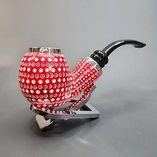 MBSD Meerschaum Silver Cap Red Bent Apple Block Meerschaum Pipe [SOLD OUT] - Image 4