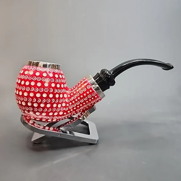 MBSD Meerschaum Silver Cap Red Bent Apple Block Meerschaum Pipe [SOLD OUT] - Image 5