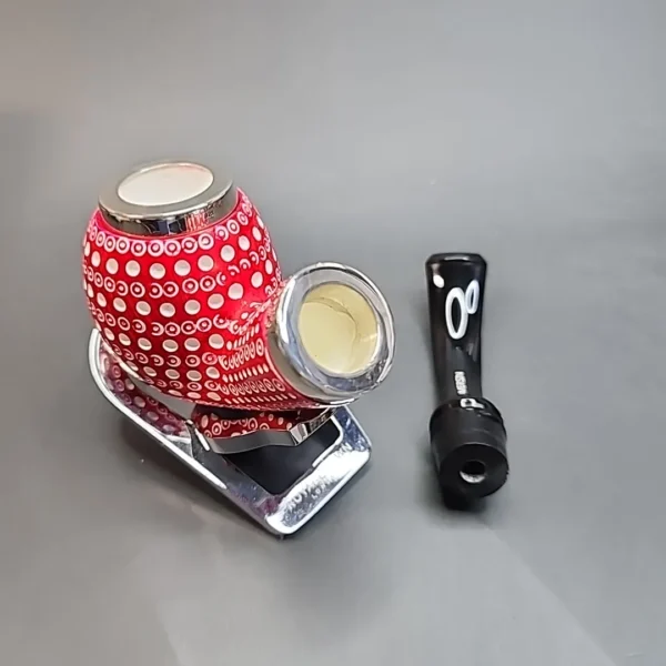 MBSD Meerschaum Silver Cap Red Bent Apple Block Meerschaum Pipe [SOLD OUT] - Image 12