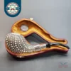 MBSD Meerschaum Silver Mounted Freehand Block Meerschaum Pipe, 925 Silver