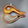 MBSD Meerschaum Silver Mounted Freehand Block Meerschaum Pipe, 925 Silver - Image 3