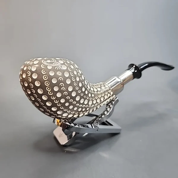 MBSD Meerschaum Silver Mounted Freehand Block Meerschaum Pipe, 925 Silver - Image 4