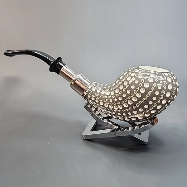 MBSD Meerschaum Silver Mounted Freehand Block Meerschaum Pipe, 925 Silver - Image 8
