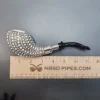 MBSD Meerschaum Silver Mounted Freehand Block Meerschaum Pipe, 925 Silver - Image 9