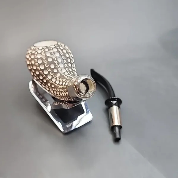 MBSD Meerschaum Silver Mounted Freehand Block Meerschaum Pipe, 925 Silver - Image 11