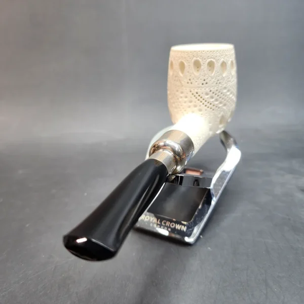 MBSD Meerschaum Spigot Lattice Block Meerschaum Pipe, 925 Silver [SOLD OUT] - Image 7