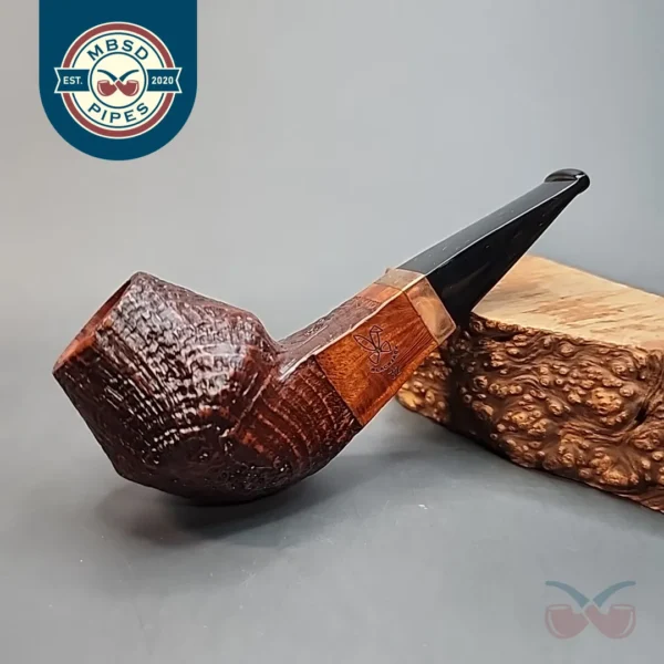 Morgan Pipes Blackjack 32, Sandblasted Rhodesian Briar Pipe [SOLD OUT]