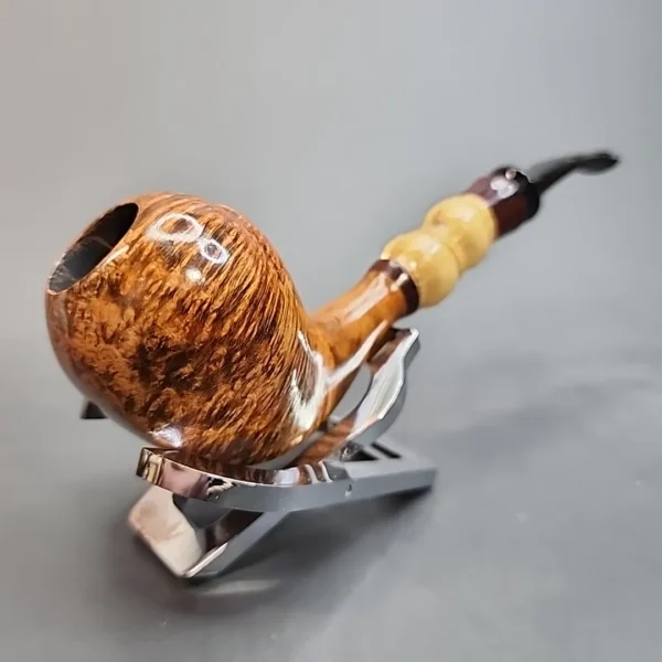 Tim Beaumont PapaBearPipes Smooth Acorn, Bamboo Shank, USA [SOLD OUT] - Image 3
