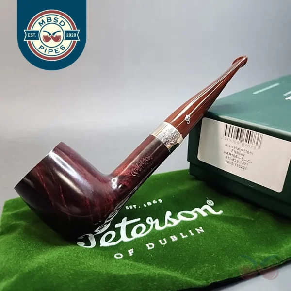 Peterson Irish Harp 106, Smooth Straight Billiard Briar Pipe, Fishtail [SOLD OUT]