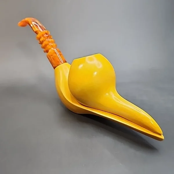 MBSD Meerschaum Masters, Sadik Yanik Freehand Block Meerschaum Pipe, Signed [SOLD OUT] - Image 7