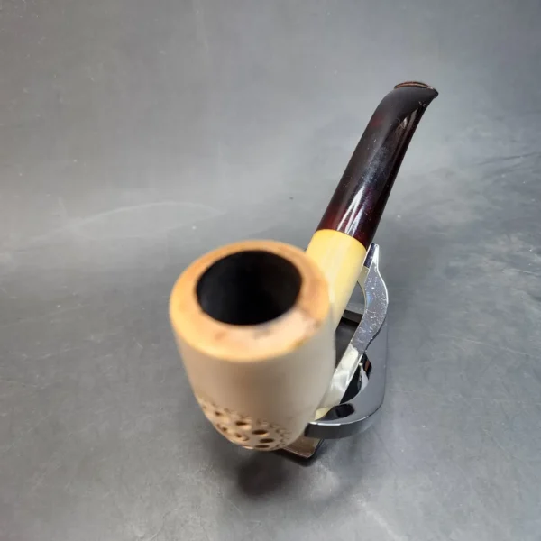Vintage Bent Billiard Block Meerschaum Pipe, 9mm [SOLD OUT] - Image 7