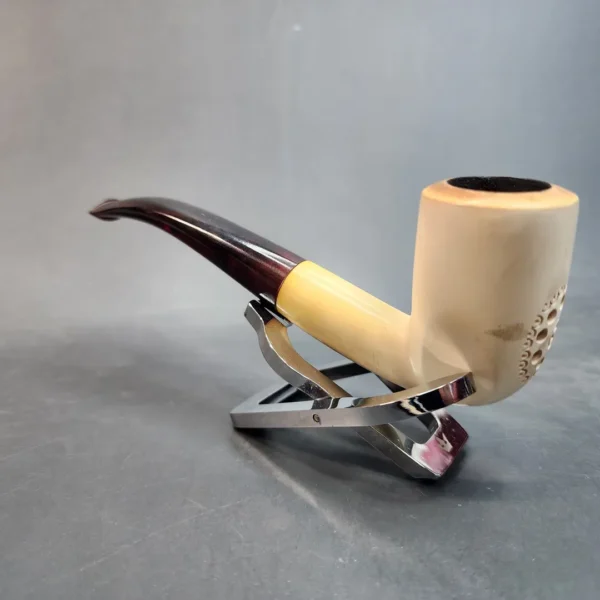 Vintage Bent Billiard Block Meerschaum Pipe, 9mm [SOLD OUT] - Image 8