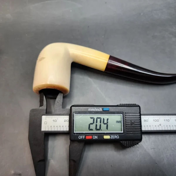 Vintage Bent Billiard Block Meerschaum Pipe, 9mm [SOLD OUT] - Image 15