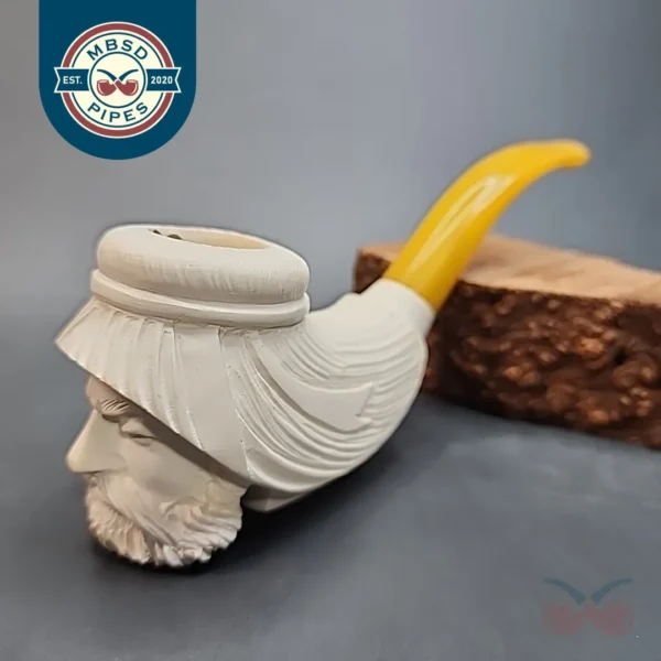 Vintage Block Meerschaum Pipe, Bearded Sultan, Unsmoked [SOLD OUT]