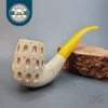 Vintage Lattice Bent Billiard Estate Block Meerschaum Pipe [SOLD OUT]