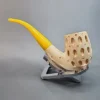 Vintage Lattice Bent Billiard Estate Block Meerschaum Pipe [SOLD OUT] - Image 6
