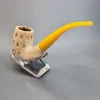 Vintage Lattice Bent Billiard Estate Block Meerschaum Pipe [SOLD OUT] - Image 8
