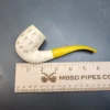 Vintage Lattice Bent Billiard Estate Block Meerschaum Pipe [SOLD OUT] - Image 9