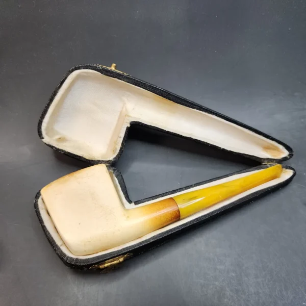 Vintage Panel Block Meerschaum Pipe, Case [SOLD OUT] - Image 3