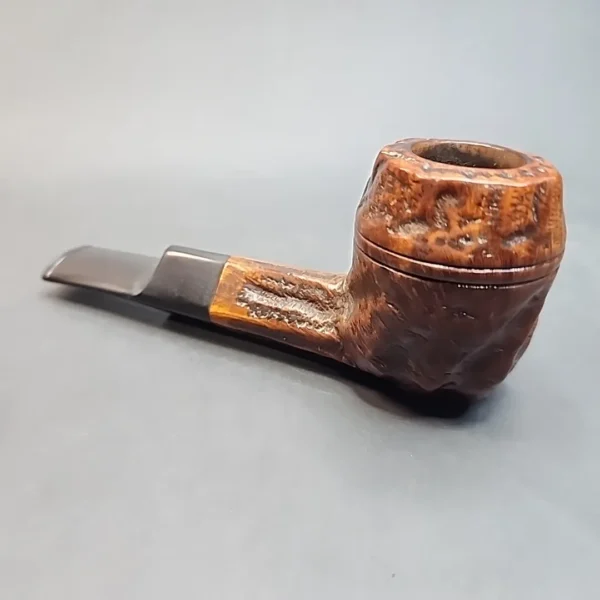 Mincer Era Custom-Bilt, Rusticated Straight Bulldog Estate Briar Pipe, American Estates [SOLD OUT] - Image 5